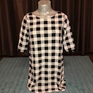 Plaid shift dress